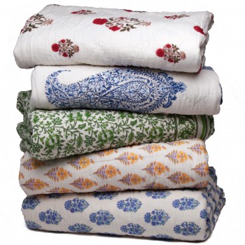 Block Printed & Cotton Filled Quilts