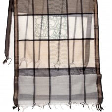 Aurora Patterned Scarf - Black/Bisque