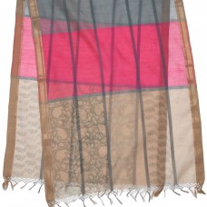 Aurora Patterned Scarf - Hot Pink/Slate Blue