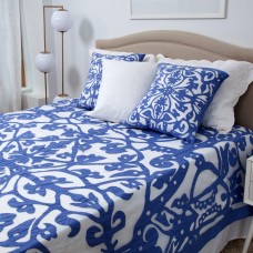 Rumana Applique Bedspread - Periwinkle