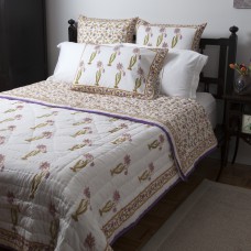 Florence-Gina Reversible Quilt - Lilac/Green