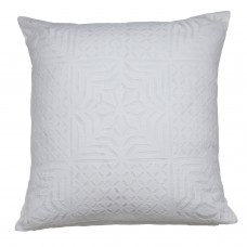 Ester Applique Pillow Cover - White