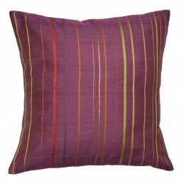 Rainbow Weave Pillow Cover - Plum