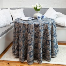 Mehrab Round Tablecloth - Indigo