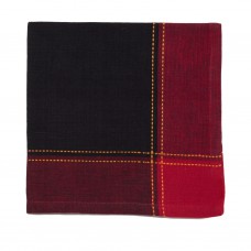 Aadil Napkin - Black/Red (Set of 2)