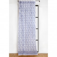 Malabar Multi-Paisley Curtain - Deep Blue