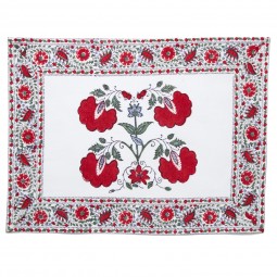 Janvi Placemat - Red (Set of 2)