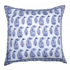 Malabar Paisley Reversible Euro - Deep Blue
