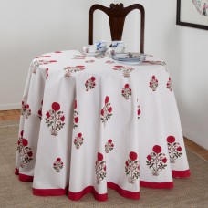 Amaya Round Tablecloth - Red