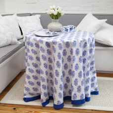 Riya Round Tablecloth - Lavender/Blue