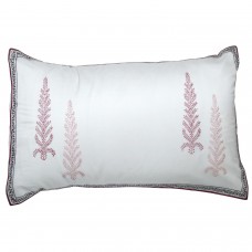 Juniper Silk Cotton Sham - Ivory/Wine
