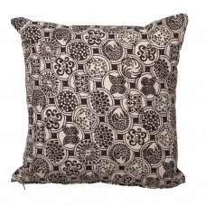 Mariposa Reversible Hand Stitched Pillow Cover - Black/Maroon