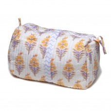 Juhi Flower Makeup Bag - Yellow - Large