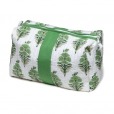 Juhi Flower Makeup Bag - Green - Large