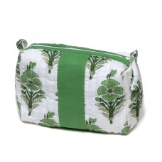 Juhi Flower Makeup Bag - Green - Small
