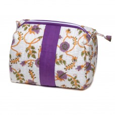 Gina Makeup Bag - Lilac/Green - Medium