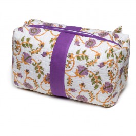 Gina Makeup Bag - Lilac/Green - Large